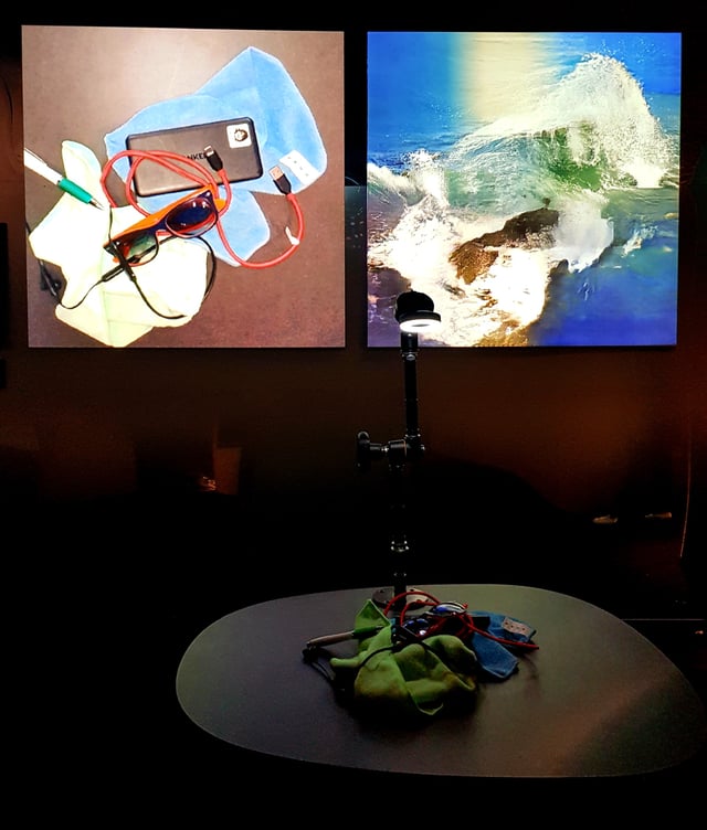 Learning to See (Interactive) installation view at AI: More than Human, Barbican Centre, London, UK, 2019.